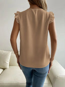 Blusa Sem Mangas com Decote em V -  Essenza
