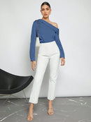 Blusa Elegante de Um Ombro Só - Eslovenia - Essenza