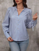 Blusa Listrada Feminina Manga Comprida - Essenza