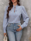 Blusa Listrada Feminina Manga Comprida - Essenza