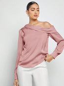 Blusa Elegante de Um Ombro Só - Eslovenia - Essenza