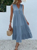 Vestido Midi Elegante Romênia Feminino - Essenza