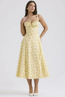 Vestido Midi Isabella Feminino Alças e Fenda Frontal - Essenza