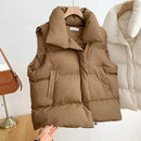Colete Puffer Casual Feminino Gola Alta - Essenza