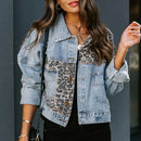 Jaqueta Jeans Feminina com Estampa Onça Print -  Essenza