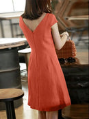 Vestido Curto de Linho Elegante Marina - Essenza