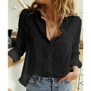Camisa Feminina de Linho Manga Longa  - Essenza