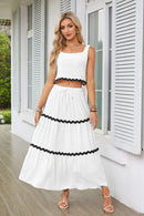 Conjunto Cropped e Saia Longa Beatriz - Essenza