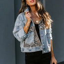 Jaqueta Jeans Feminina com Estampa Onça Print -  Essenza