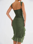 Vestido Midi Elegante sem Mangas - Samantha - Essenza