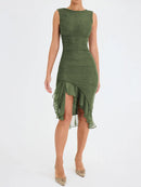 Vestido Midi Elegante sem Mangas - Samantha - Essenza