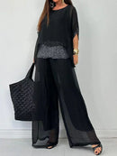 Conjunto Feminino Calça e Blusa em Seda Egípcia (Compre 1 Leve 2)  - Essenza