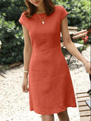 Vestido Curto de Linho Elegante Marina - Essenza