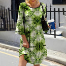 Vestido Curto Floral com Mangas 3/4  - Essenza