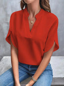 Blusa Feminina Social com Decote V e Manga Elegante - Essenza