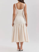 Vestido Midi Alças Finas Royal Feminino - Essenza