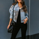 Jaqueta Jeans Feminina com Estampa Onça Print -  Essenza