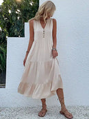 Vestido Midi Elegante Romênia Feminino - Essenza