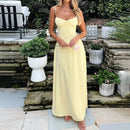 Vestido Longo de Alças Finas e Decote Ajustável – Essenza