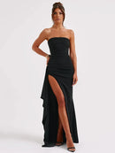 Vestido Longo Tomara que Caia com Fenda Alta Feminino - Essenza