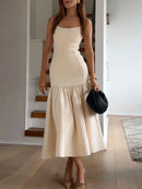 Vestido Midi Alças Finas Royal Feminino - Essenza