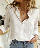 Camisa Feminina de Linho Manga Longa  - Essenza