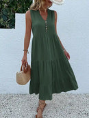 Vestido Midi Elegante Romênia Feminino - Essenza
