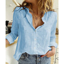 Camisa Feminina de Linho Manga Longa  - Essenza