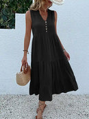 Vestido Midi Elegante Romênia Feminino - Essenza