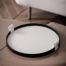 Bandeja Redonda Decorativa com Alça para Sala e Banheiro Offertaza