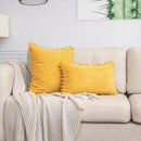 Capa de Almofada Listrada em Veludo Cotelê para Decoração Offertaza