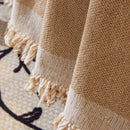 Capa de Sofá com Franja e Proteção Antipoeira Bege Offertaza