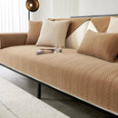 Capa de Sofá Chenille Antiderrapante Impermeável Marrom Offertaza