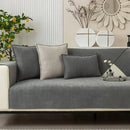 Capa de Sofá em Tecido Chenille Antiderrapante Cinza Offertaza
