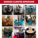 Capa de Cadeira de Jantar Suede Premium Impermeável Bege Offertaza