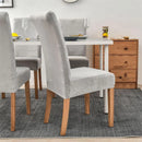 Capa de Cadeira de Jantar Suede Premium Impermeável Cinza Offertaza