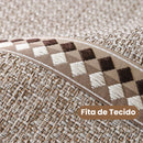 Capa para Sofá Algodão e Linho Antiderrapante Design Minimalista Cáqui Offertaza