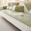 Capa para Sofá Chenille Antiderrapante com Acabamento Verde Offertaza