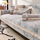 Capa para Sofá em Chenille Antiderrapante Cinza Design Nórdico Offertaza