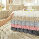 Capa Protetora para Sofá em Veludo Cristal Bege Offertaza