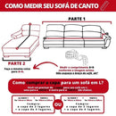 Capa para Sofá Suede Cinza Impermeável para Sala Offertaza