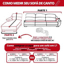 Capa para Sofá Suede Preto Impermeável para Sala Offertaza