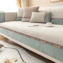 Capa Protetora para Sofá Chenille Antiderrapante Sofisticado Bege Offertaza