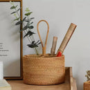 Cesta de Armazenamento em Vime Rattan Feita à Mão para Organização Offertaza