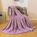 Cobertor Retangular de Microfibra Jacquard para Decoração de Sofá Offertaza