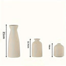 Vasos Decorativos Cerâmica Rústica para Sala e Escritório 3 Peças Offertaza