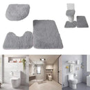 Conjunto de Tapetes Antiderrapantes de Microfibra 3 Peças Banheiro Offertaza
