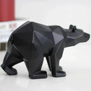 Escultura Decorativa de Urso Polar Geométrico em Resina Offertaza
