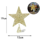 Estrela LED Ferro para Topo de Árvore de Natal Fio de Cobre Offertaza