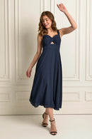 Vestido Midi com Decote Torcido Bella Alice - Essenza